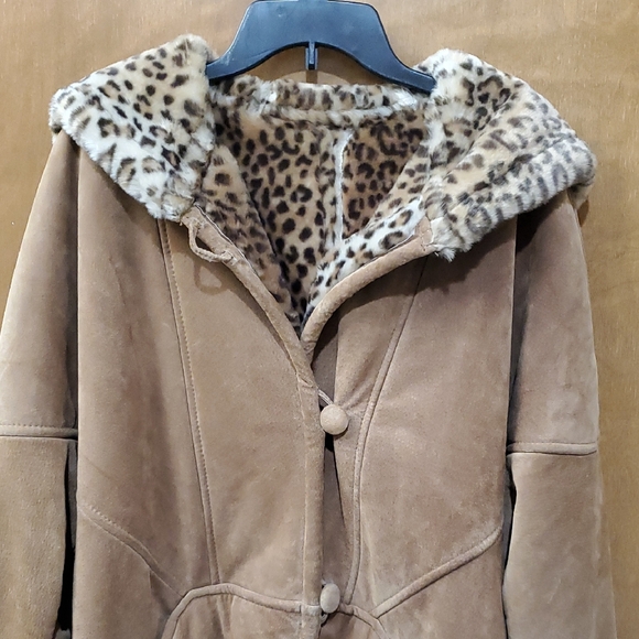 Maurices Jackets & Blazers - Maurices Leather Suede Animal Print Jacket